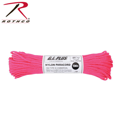 Rothco USA Paracord 550 Type III Neon Pink 100ft Nylon