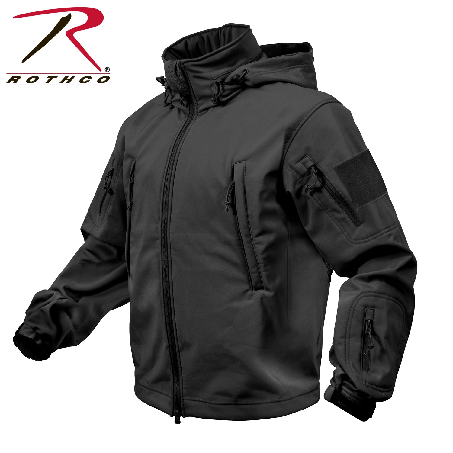 Rothco Spec Ops Tactical Soft Shell Jacket Black Paracord New