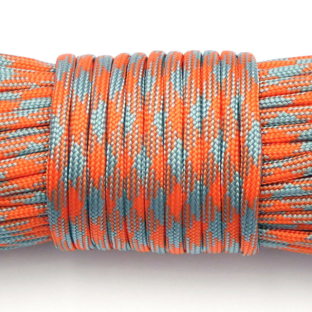 Paracord Rope 30m /100ft Orange & Silver 4mm – Paracord New Zealand