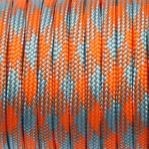 Paracord Rope 30m /100ft Orange & Silver 4mm