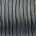 Craft Paracord Rope 30m Silver & Black Stripe