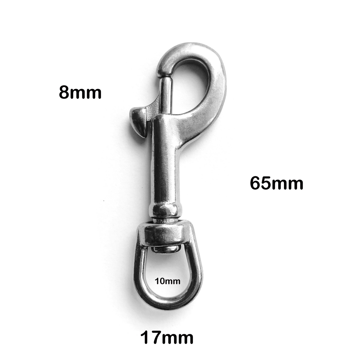 Stainles Steel 316 H/Duty Swivel Eye Snap Hook 65mm