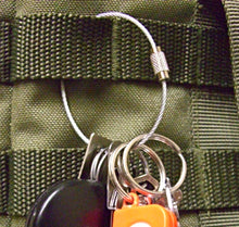 Wire cable Keyrings 6 pcs mixed colour