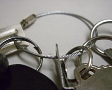 Wire cable Keyrings 6 pcs mixed colour